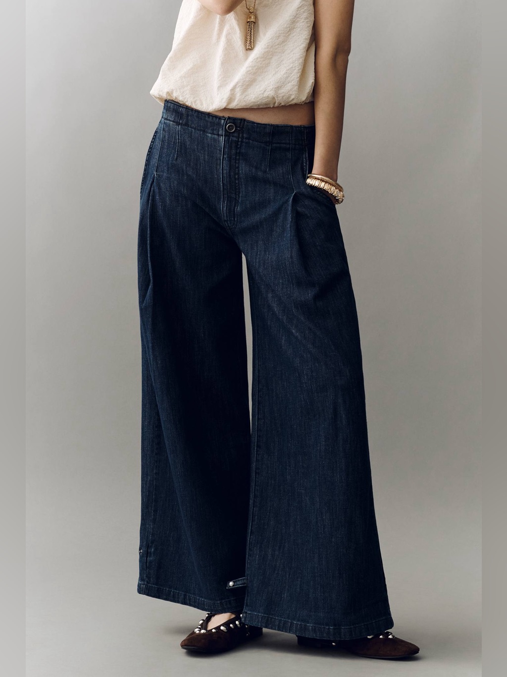 Anthropologie Pilcro High-Rise Wide-Leg Trouser Jeans Size 27